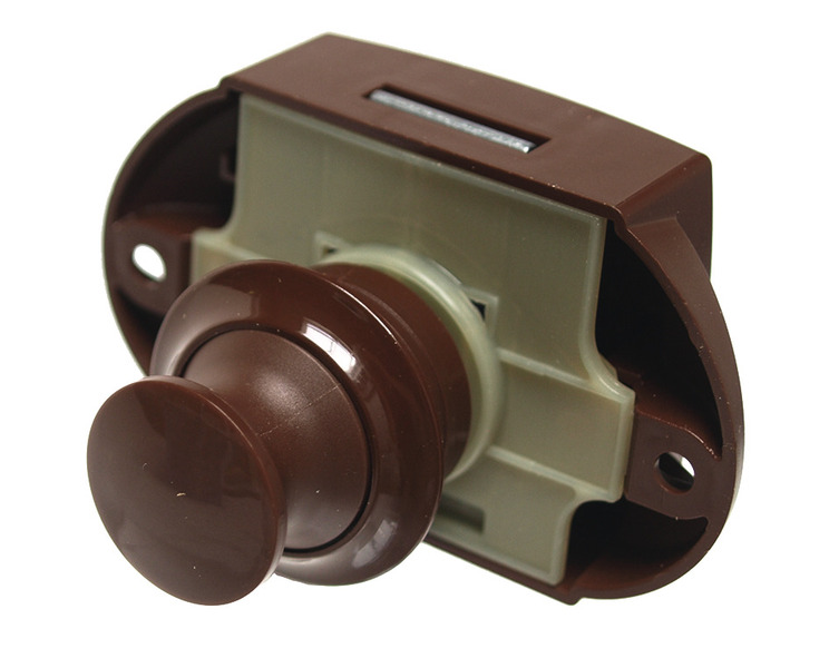P-Lock Tekli Basma Butonu Kahverengi Blister