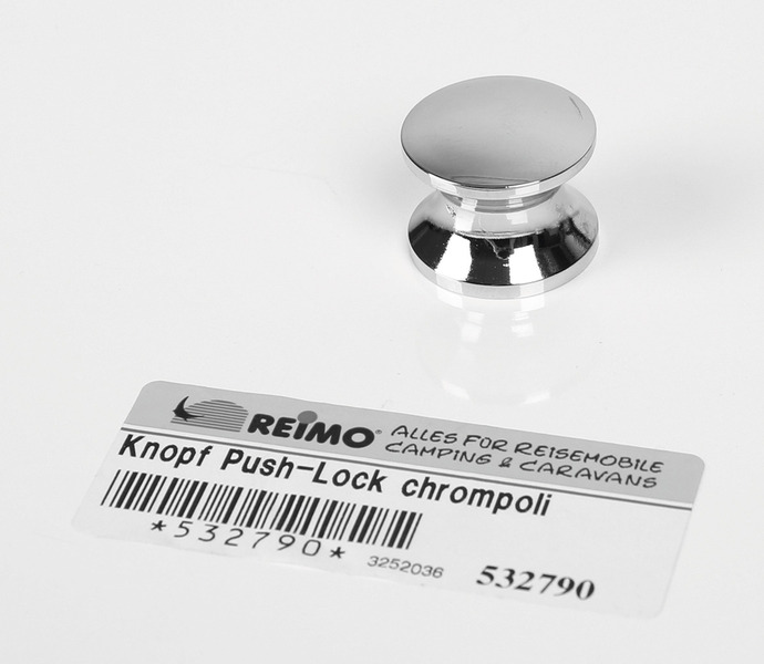 Push-Lock Düğme Parlak Krom
