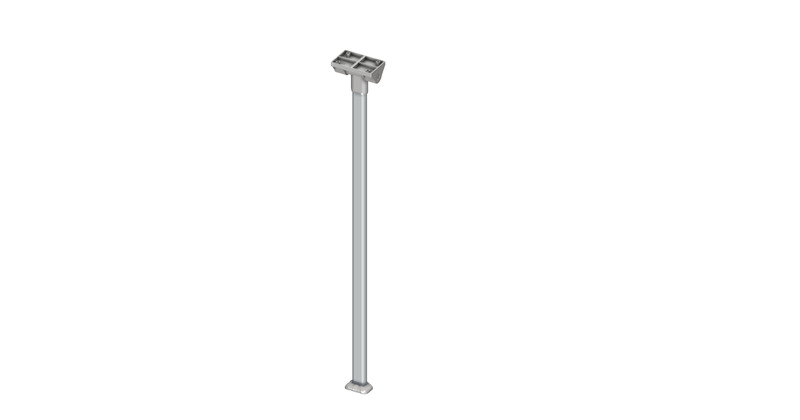 Mafsallı Masa Ayağı Üst 720mm Gümüş