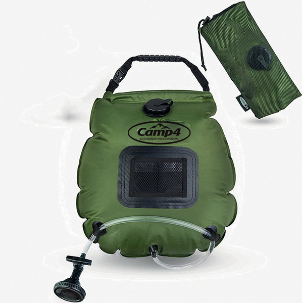 Solar Duş 20 Litre, Zeytin Yeşili, Sıcaklık Göstergeli