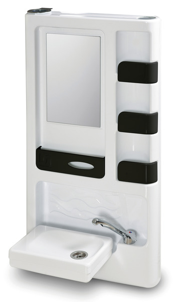 Kompakt Banyo Elemanı Beyaz/Siyah