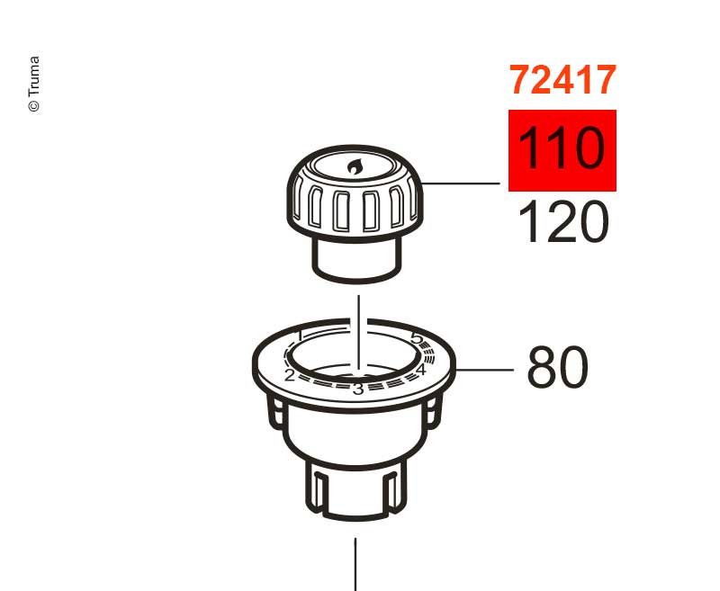 S3004/S5004 İçin Döner Düğme