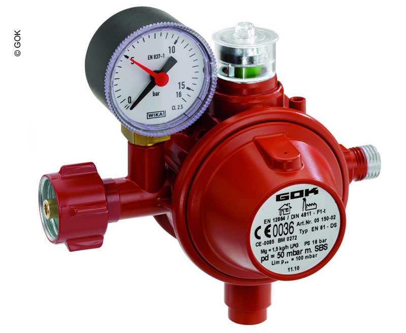 Gaz regülatörü EN61, 1,5 kg 29 mbar