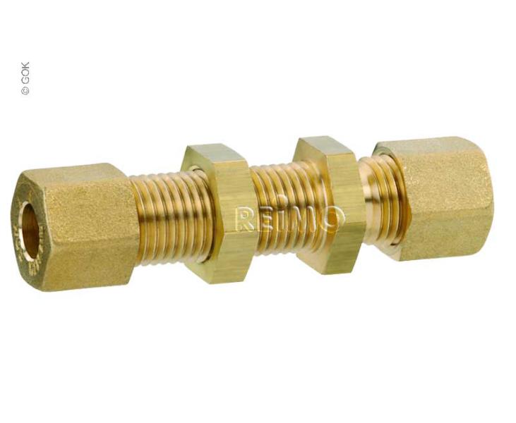 Gaz Duvar Geçiş Rakoru 8mm Pirinç