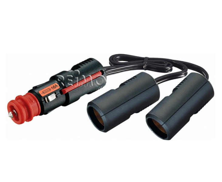 Çiftli Soket 12/24V 2x8A Gri