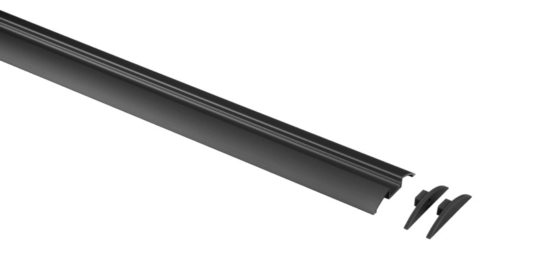 LED Profil Alüminyum Yarım Yuvarlak Siyah