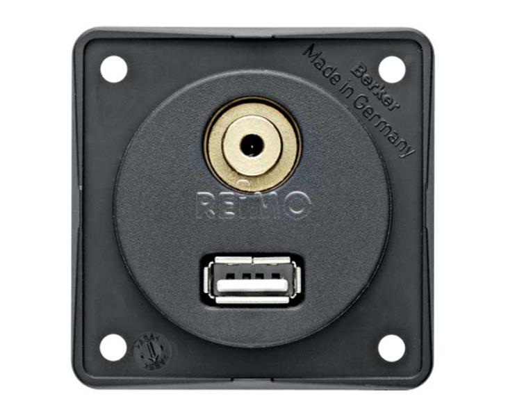 Antrasit USB/Ses Prizi