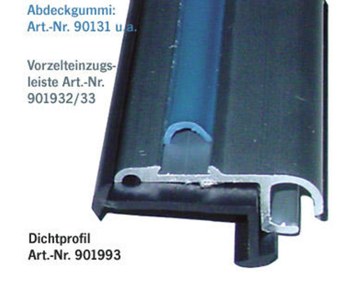Tente fitil kılavuz çıtası, 27x11 mm, 3 m