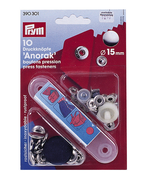 Anorak çıtçıtı, 15 mm, 10 adet