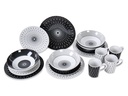 BLACK-WHITE 16 Parça Yemek Takımı