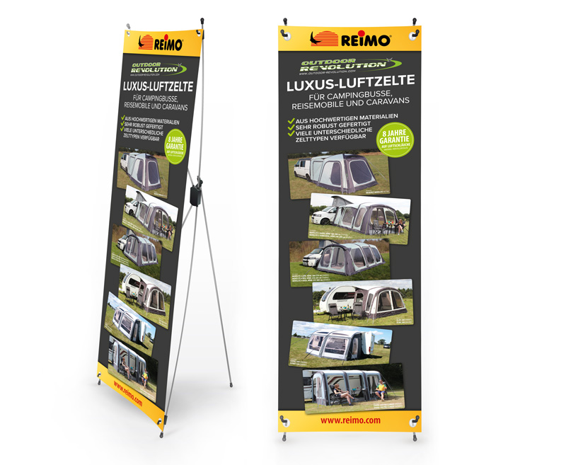 X-Banner Çadır Outdoor Evolution Almanca