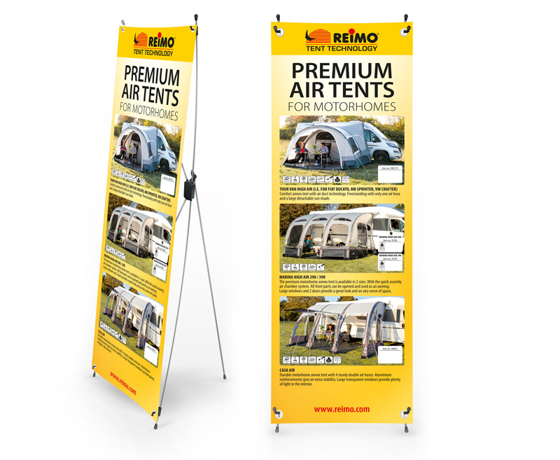 X-Banner Karavan Çadırı İngilizce