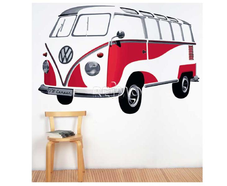VW Koleksiyonu Bulli Duvar Etiketi
