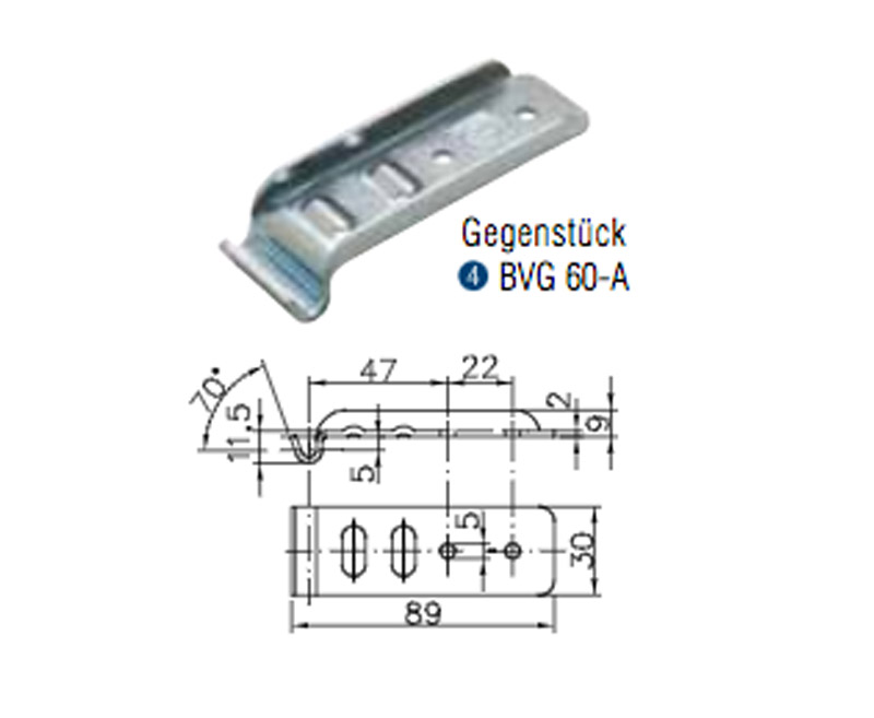 Karşılık Kapak Kilidi BVG60-A