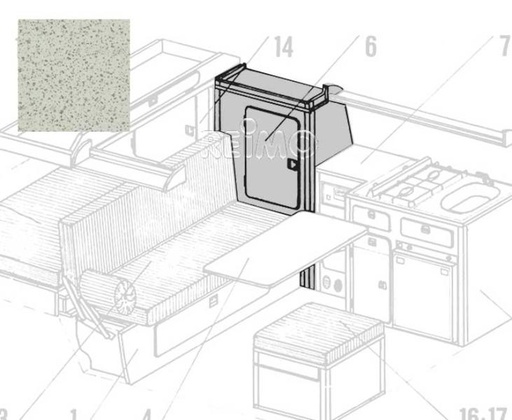 [REIMO-13204015] VWF80 Elbise Dolabı Granit