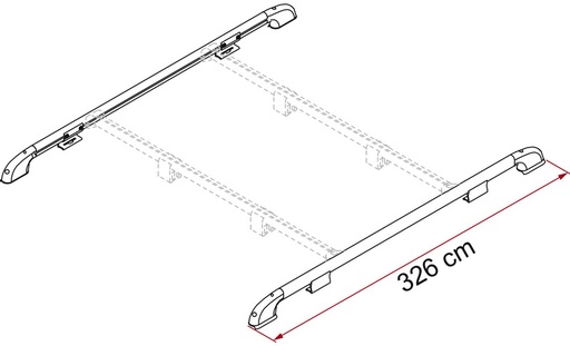 [REIMO-41100] Tavan Korkuluğu Tavan Rayı 240 cm