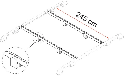 [REIMO-41101] Sabitleme Barı Rayı 240 cm 2 adet