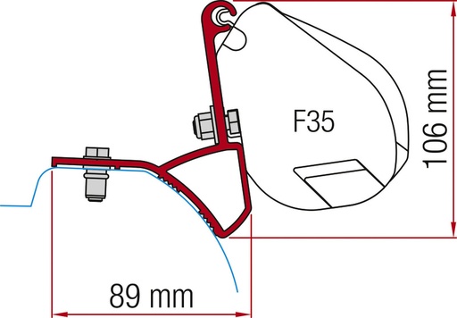 [REIMO-433132] Adaptör F35 Trafic, Vivaro 15 ve sonrası