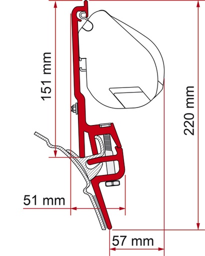 [REIMO-433201] Fiamma Adaptör F45 Brandrup VWT4