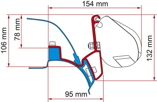 [REIMO-433401] Fiamma Adaptör F35 VW T5 California