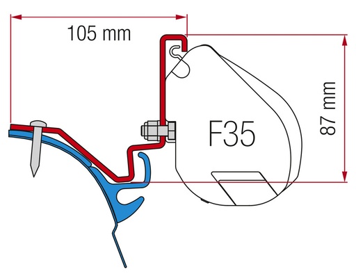 [REIMO-433406] Fiamma Adaptör F35 VW T6 Westfalia