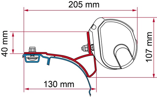 [REIMO-433407] Fiamma Adaptör F35 VW T5