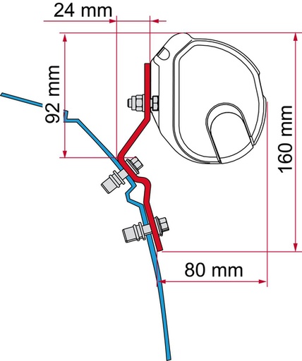 [REIMO-433441] Fiamma F35 T4 2 Parçalı Adaptör