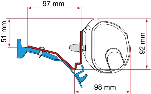 [REIMO-433521] Fiamma Custom Capl. Adaptörü