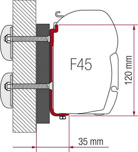 [REIMO-433931] Fiamma Dethleffs / Globe. F45 Adaptör Kiti