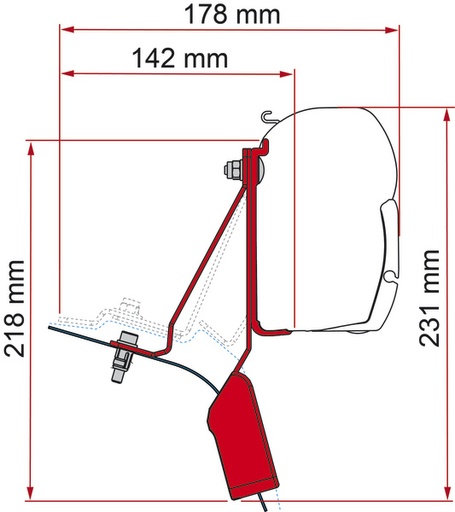 [REIMO-434563] Ford Custom Nugget Tente Adaptör Kiti