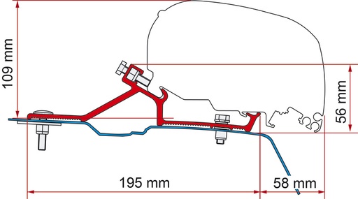 [REIMO-434581] Renault Master 2010 Tente Adaptörü