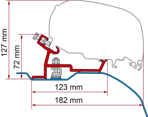 [REIMO-434641] Ducato 07 Yeni Tip 3 Parçalı F65 Adaptörü
