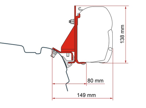 [REIMO-440525] Kit VWT5/T6 Combi Rail Ray Kiti