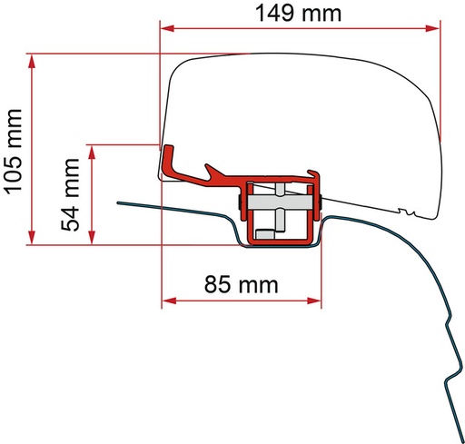 [REIMO-440530] Adapter f.F40van VWT5/T6 Adaptör