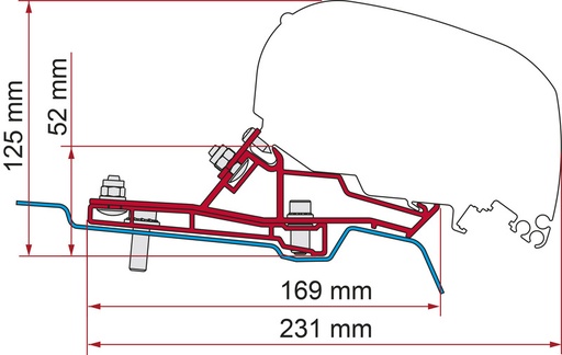 [REIMO-440616] Fiamma Adaptör Ford Transit Van H2L2