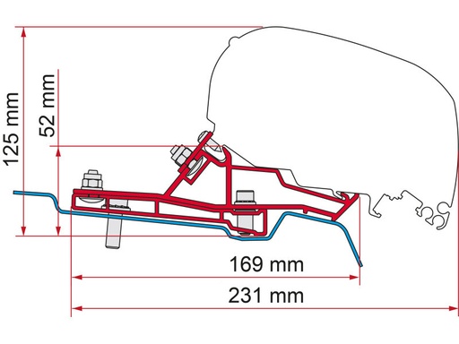 [REIMO-4406161] Fiamma Adaptör Ford Transit Van H2L2