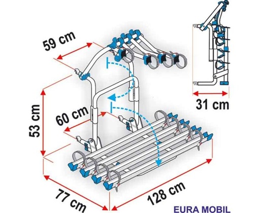 [REIMO-440711] Rail Quick 128 blau Mavi Quick 128 Bisiklet Rayı