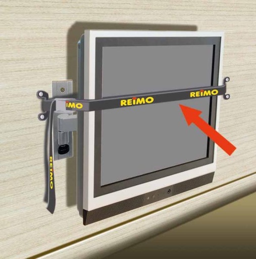 [REIMO-44200L] Siyah Kauçuk Kaplı Germe Kayışı 2 m