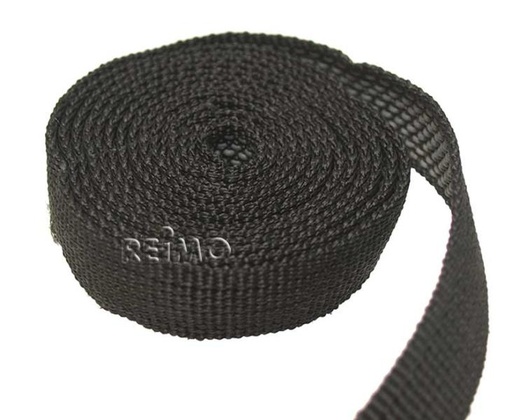 [REIMO-44206] Siyah Germe Kayışı 25 mm/mt