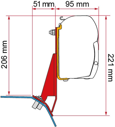 [REIMO-443336] Fiamma Adapter V710 - F43+45