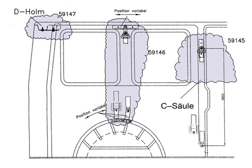 [REIMO-59145] 3Pkt.Gurtadapt.VWT5 Set 1 VW T5 3 Nokta Emniyet Kemeri Adaptörü Set 1