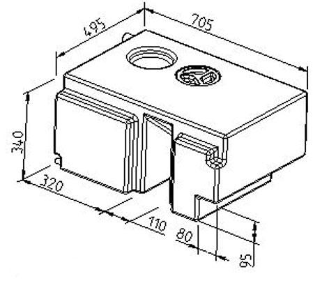 [REIMO-61007] Temiz Su Deposu 100L, Ford Transit
