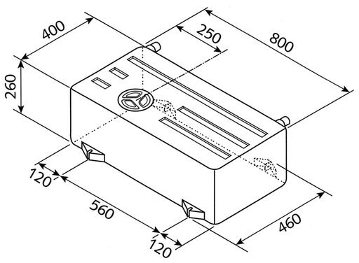 [REIMO-61101] Su Tankı 75L, 80cm uzunluk 7-02