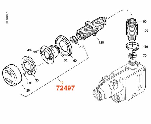 [REIMO-72497] Komple Duvar Bacası WKM 24