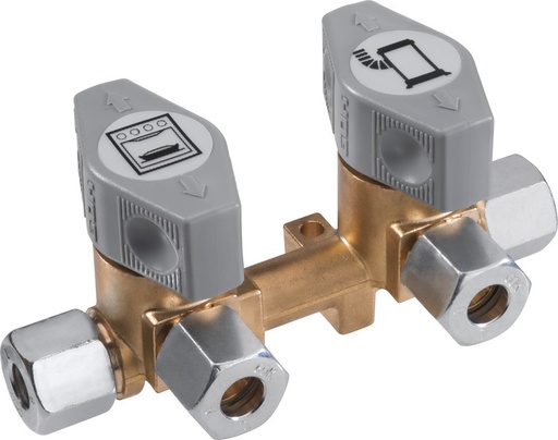 [REIMO-75456] 2 Çıkışlı 8 mm Dağıtıcı Blok, Topraklı