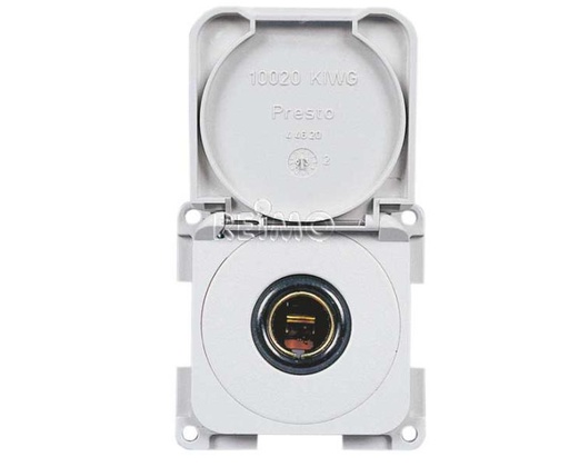 [REIMO-810186L] 12V Kapaklı Beyaz Ankastre Priz