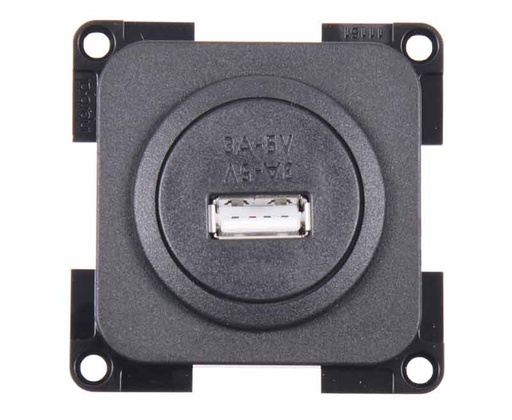 [REIMO-811827L] USB Şarj Prizi Siyah Eğik (Dökme)