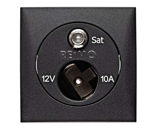 [REIMO-83160L] Antrasit Uydu Prizi ve 12V Soket