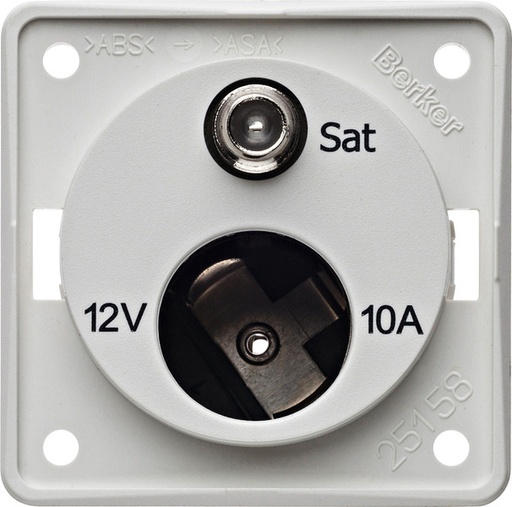 [REIMO-831601] Beyaz Uydu Prizi ve 12V Soket