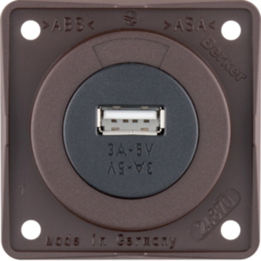 [REIMO-831632] Kahverengi USB Ankastre Priz